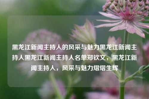 黑龙江新闻主持人的风采与魅力黑龙江新闻主持人黑龙江新闻主持人名单郑钦文，黑龙江新闻主持人，风采与魅力熠熠生辉，黑龙江新闻主持人，郑钦文的风采与魅力