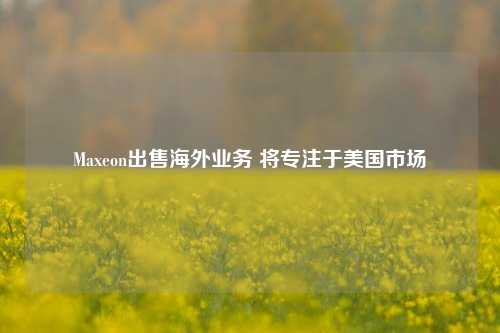 Maxeon出售海外业务 将专注于美国市场