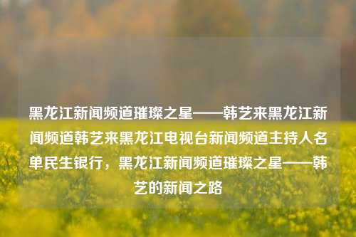 黑龙江新闻频道璀璨之星——韩艺来黑龙江新闻频道韩艺来黑龙江电视台新闻频道主持人名单民生银行，黑龙江新闻频道璀璨之星——韩艺的新闻之路，韩艺，黑龙江新闻频道璀璨之星，新闻之路的引领者