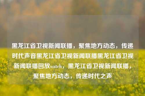 黑龙江省卫视新闻联播，聚焦地方动态，传递时代声音黑龙江省卫视新闻联播黑龙江省卫视新闻联播回放watch，黑龙江省卫视新闻联播，聚焦地方动态，传递时代之声，黑龙江省卫视新闻联播，聚焦地方动态，传递时代之声