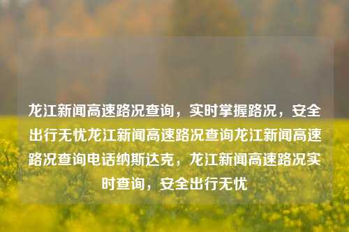 龙江新闻高速路况查询，实时掌握路况，安全出行无忧龙江新闻高速路况查询龙江新闻高速路况查询电话纳斯达克，龙江新闻高速路况实时查询，安全出行无忧，龙江高速路况实时查询，安全出行无忧