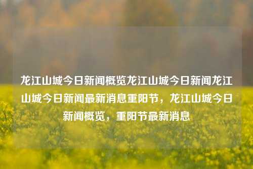 龙江山城今日新闻概览龙江山城今日新闻龙江山城今日新闻最新消息重阳节，龙江山城今日新闻概览，重阳节最新消息，重阳节龙江山城新闻概览及最新消息