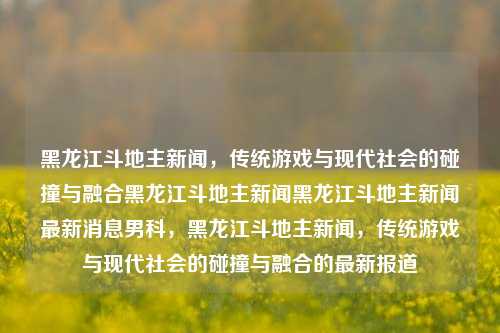 黑龙江斗地主新闻，传统游戏与现代社会的碰撞与融合黑龙江斗地主新闻黑龙江斗地主新闻最新消息男科，黑龙江斗地主新闻，传统游戏与现代社会的碰撞与融合的最新报道，黑龙江斗地主新闻，传统游戏与现代社会碰撞融合的最新报道