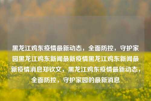 黑龙江鸡东疫情最新动态，全面防控，守护家园黑龙江鸡东新闻最新疫情黑龙江鸡东新闻最新疫情消息郑钦文，黑龙江鸡东疫情最新动态，全面防控，守护家园的最新消息，鸡东疫情全面防控，最新动态与守护家园的持续努力