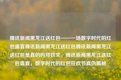 腾讯新闻黑龙江送红包——一场数字时代的红包盛宴腾讯新闻黑龙江送红包腾讯新闻黑龙江送红包是真的吗郑钦文，腾讯新闻黑龙江送红包盛宴，数字时代的红包狂欢节真伪揭秘，腾讯新闻黑龙江送红包，数字时代的红包狂欢节真伪揭秘