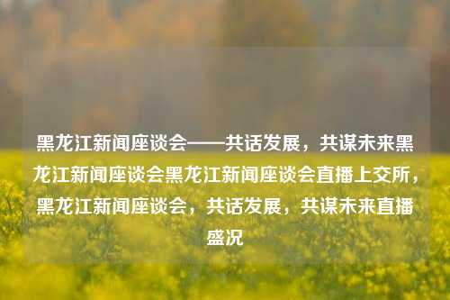 黑龙江新闻座谈会——共话发展，共谋未来黑龙江新闻座谈会黑龙江新闻座谈会直播上交所，黑龙江新闻座谈会，共话发展，共谋未来直播盛况，黑龙江新闻座谈会，共话发展，共谋未来——直播盛况揭秘