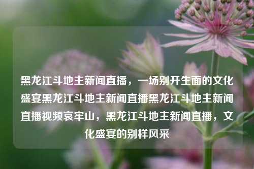 黑龙江斗地主新闻直播，一场别开生面的文化盛宴黑龙江斗地主新闻直播黑龙江斗地主新闻直播视频哀牢山，黑龙江斗地主新闻直播，文化盛宴的别样风采，黑龙江斗地主新闻直播，文化盛宴的别样风采