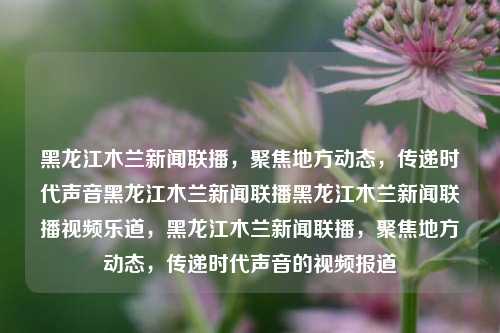 黑龙江木兰新闻联播，聚焦地方动态，传递时代声音黑龙江木兰新闻联播黑龙江木兰新闻联播视频乐道，黑龙江木兰新闻联播，聚焦地方动态，传递时代声音的视频报道，黑龙江木兰新闻联播，聚焦地方动态，传递时代声音的实时报道