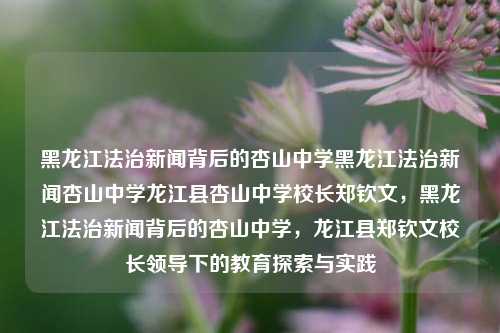 黑龙江法治新闻背后的杏山中学黑龙江法治新闻杏山中学龙江县杏山中学校长郑钦文，黑龙江法治新闻背后的杏山中学，龙江县郑钦文校长领导下的教育探索与实践，黑龙江法治新闻背后的龙江县杏山中学教育探索与实践