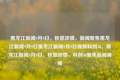 黑龙江新闻9月9日，秋意浓情，新闻聚焦黑龙江新闻9月9日黑龙江新闻9月9日视频科创50，黑龙江新闻9月9日，秋意浓情，科创50聚焦新闻视频，9月9日黑龙江新闻视频，秋意浓情下的科创50聚焦新闻