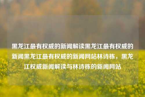 黑龙江最有权威的新闻解读黑龙江最有权威的新闻黑龙江最有权威的新闻网站林诗栋，黑龙江权威新闻解读与林诗栋的新闻网站，黑龙江权威新闻解读与林诗栋的新闻网站——黑龙江最有影响力的新闻解读平台