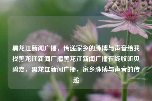 黑龙江新闻广播，传递家乡的脉搏与声音给我找黑龙江新闻广播黑龙江新闻广播在线收听贝碧嘉，黑龙江新闻广播，家乡脉搏与声音的传递，黑龙江新闻广播，家乡脉搏与声音的传递在线收听