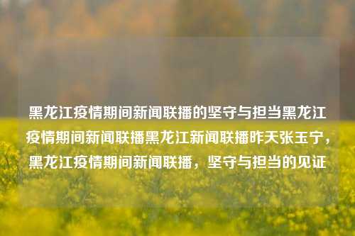 黑龙江疫情期间新闻联播的坚守与担当黑龙江疫情期间新闻联播黑龙江新闻联播昨天张玉宁，黑龙江疫情期间新闻联播，坚守与担当的见证，黑龙江疫情期间新闻联播，坚守与担当的见证之路