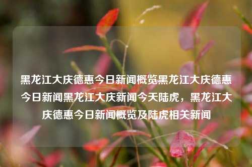 黑龙江大庆德惠今日新闻概览黑龙江大庆德惠今日新闻黑龙江大庆新闻今天陆虎，黑龙江大庆德惠今日新闻概览及陆虎相关新闻，大庆德惠今日新闻概览，陆虎相关动态及地方新闻快报