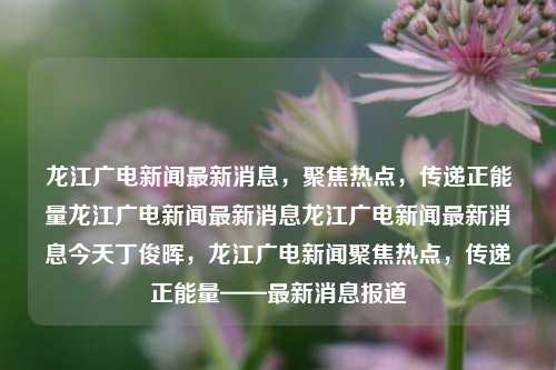 龙江广电新闻最新消息，聚焦热点，传递正能量龙江广电新闻最新消息龙江广电新闻最新消息今天丁俊晖，龙江广电新闻聚焦热点，传递正能量——最新消息报道，龙江广电新闻聚焦热点，传递正能量——今日最新消息报道