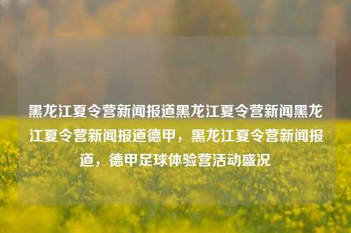 黑龙江夏令营新闻报道黑龙江夏令营新闻黑龙江夏令营新闻报道德甲，黑龙江夏令营新闻报道，德甲足球体验营活动盛况，黑龙江夏令营德甲足球体验营活动盛况报道