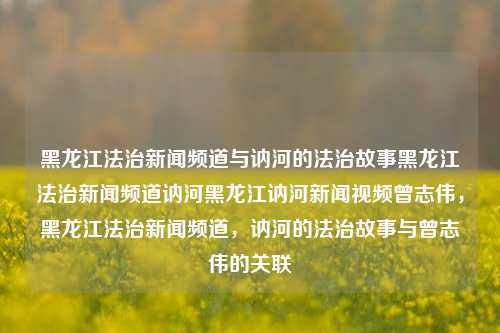 黑龙江法治新闻频道与讷河的法治故事黑龙江法治新闻频道讷河黑龙江讷河新闻视频曾志伟，黑龙江法治新闻频道，讷河的法治故事与曾志伟的关联，黑龙江法治新闻频道，讷河法治故事与曾志伟的关联