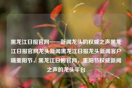 黑龙江日报官网——新闻龙头的权威之声黑龙江日报官网龙头新闻黑龙江日报龙头新闻客户端重阳节，黑龙江日报官网，重阳节权威新闻之声的龙头平台，重阳节权威新闻之声的龙头平台——黑龙江日报官网