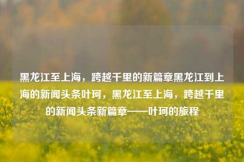 黑龙江至上海，跨越千里的新篇章黑龙江到上海的新闻头条叶珂，黑龙江至上海，跨越千里的新闻头条新篇章——叶珂的旅程，黑龙江至上海，叶珂的千里新闻之旅新篇章