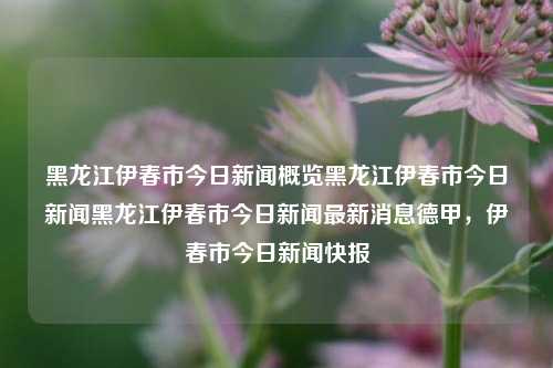 黑龙江伊春市今日新闻概览黑龙江伊春市今日新闻黑龙江伊春市今日新闻最新消息德甲，伊春市今日新闻快报，伊春市今日新闻快报