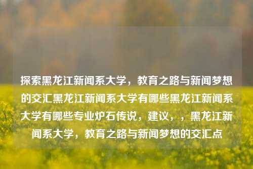 探索黑龙江新闻系大学，教育之路与新闻梦想的交汇黑龙江新闻系大学有哪些黑龙江新闻系大学有哪些专业炉石传说，建议，，黑龙江新闻系大学，教育之路与新闻梦想的交汇点，黑龙江新闻系大学，教育之路与新闻梦想的交汇点