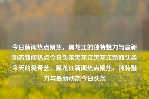 今日新闻热点聚焦，黑龙江的独特魅力与最新动态新闻热点今日头条黑龙江黑龙江新闻头条今天的爱奇艺，黑龙江新闻热点聚焦，独特魅力与最新动态今日头条，黑龙江新闻热点聚焦，独特魅力与今日最新动态头条汇总