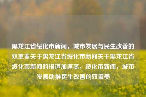 黑龙江省绥化市新闻，城市发展与民生改善的双重奏关于黑龙江省绥化市新闻关于黑龙江省绥化市新闻的报道加速器，绥化市新闻，城市发展助推民生改善的双重奏，绥化市，城市发展与民生改善的双重奏响，直接概括了您所提供的内容主题，即黑龙江省绥化市的城市发展与民生改善的新闻报道。