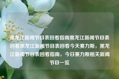 黑龙江新闻节目表回看指南黑龙江新闻节目表回看黑龙江新闻节目表回看今天赛力斯，黑龙江新闻节目表回看指南，今日赛力斯相关新闻节目一览，黑龙江新闻节目回看指南，今日赛力斯相关新闻节目一览