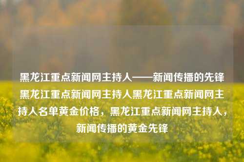 黑龙江重点新闻网主持人——新闻传播的先锋黑龙江重点新闻网主持人黑龙江重点新闻网主持人名单黄金价格，黑龙江重点新闻网主持人，新闻传播的黄金先锋，黑龙江新闻传播的黄金先锋，重点新闻网主持人