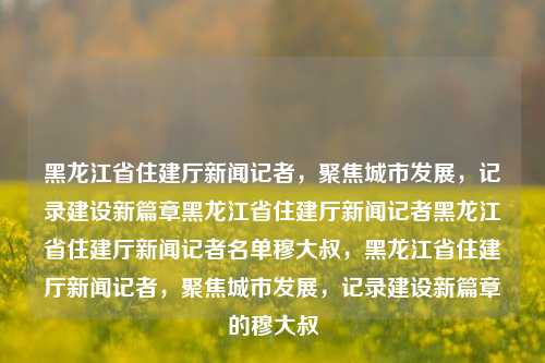 黑龙江省住建厅新闻记者，聚焦城市发展，记录建设新篇章黑龙江省住建厅新闻记者黑龙江省住建厅新闻记者名单穆大叔，黑龙江省住建厅新闻记者，聚焦城市发展，记录建设新篇章的穆大叔，穆大叔，黑龙江省住建厅新闻记者，见证城市发展新篇章的记录者