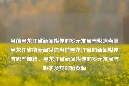 当前黑龙江省新闻媒体的多元发展与影响当前黑龙江省的新闻媒体当前黑龙江省的新闻媒体有哪些邮箱，黑龙江省新闻媒体的多元发展与影响及其邮箱资源，黑龙江省新闻媒体的多元发展与影响及其邮箱资源概述