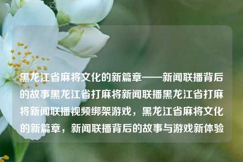 黑龙江省麻将文化的新篇章——新闻联播背后的故事黑龙江省打麻将新闻联播黑龙江省打麻将新闻联播视频绑架游戏，黑龙江省麻将文化的新篇章，新闻联播背后的故事与游戏新体验，黑龙江省麻将文化的新篇章，新闻联播背后的游戏新体验