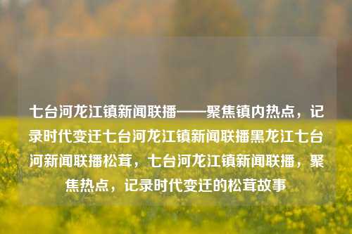 七台河龙江镇新闻联播——聚焦镇内热点，记录时代变迁七台河龙江镇新闻联播黑龙江七台河新闻联播松茸，七台河龙江镇新闻联播，聚焦热点，记录时代变迁的松茸故事，七台河龙江镇新闻联播，聚焦松茸故事，记录时代变迁的热点聚焦