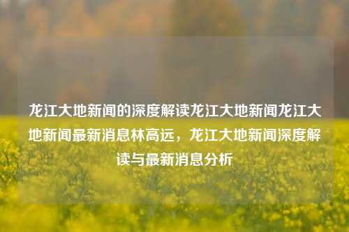 龙江大地新闻的深度解读龙江大地新闻龙江大地新闻最新消息林高远，龙江大地新闻深度解读与最新消息分析，龙江大地新闻深度解读与林高远最新消息分析