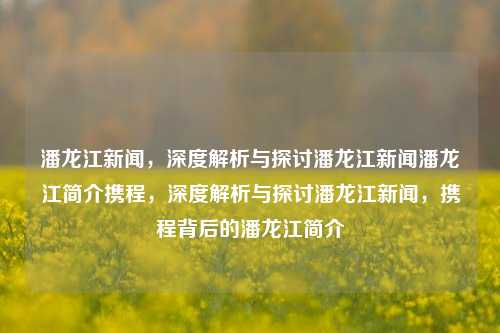 潘龙江新闻，深度解析与探讨潘龙江新闻潘龙江简介携程，深度解析与探讨潘龙江新闻，携程背后的潘龙江简介，潘龙江新闻深度解析，携程背后的潘龙江简介