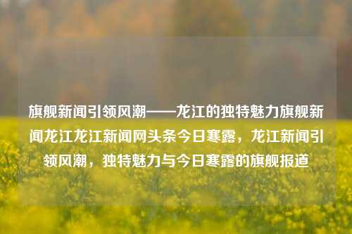 旗舰新闻引领风潮——龙江的独特魅力旗舰新闻龙江龙江新闻网头条今日寒露，龙江新闻引领风潮，独特魅力与今日寒露的旗舰报道，龙江新闻引领风潮，独特魅力与寒露下的旗舰报道